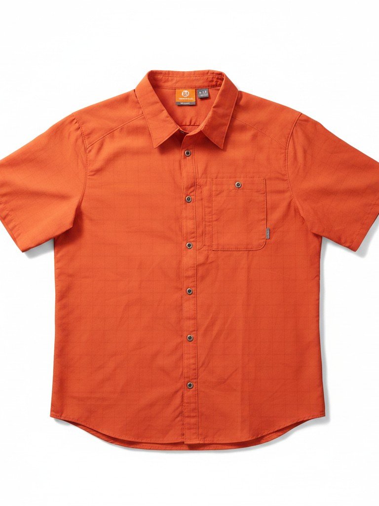 Merrell Short Sleeve Button Shirt Size Xl Mens Orange Selectwick Jms21865 Hiking